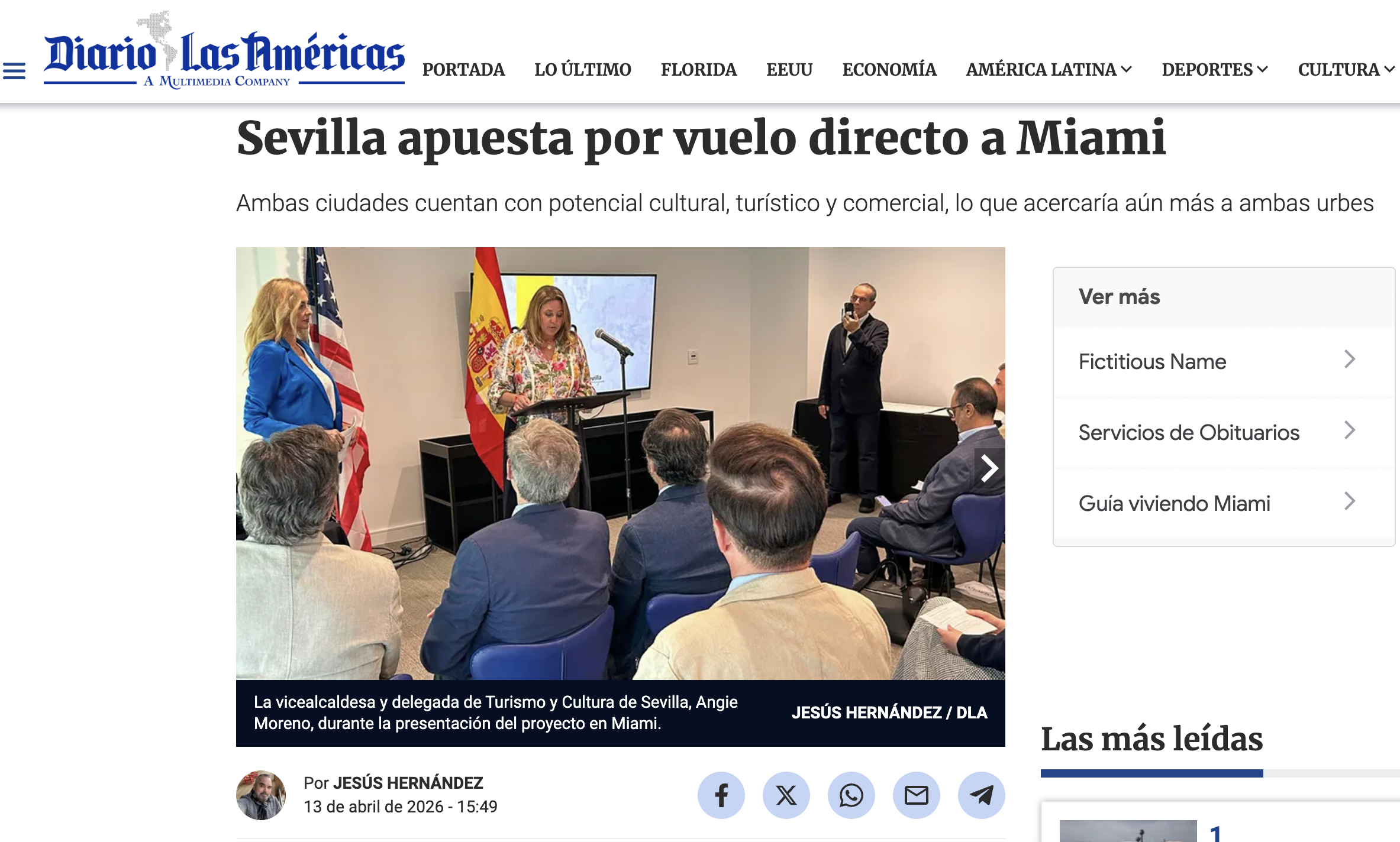 SALIDA EN MEDIOS EVENTO MIAMI